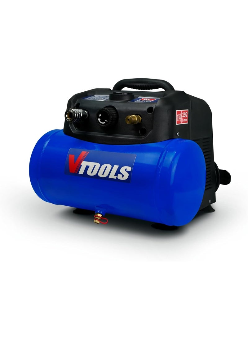 VTOOLS 6 Liter Portable Air Compressor With 1.5 Hp Motor,8 Bar - Image 3